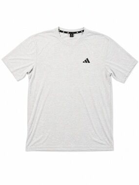 Adidas Mens Aeroready Light Gray Short Sleeve‎ Athletic Tee Shirt Medium
